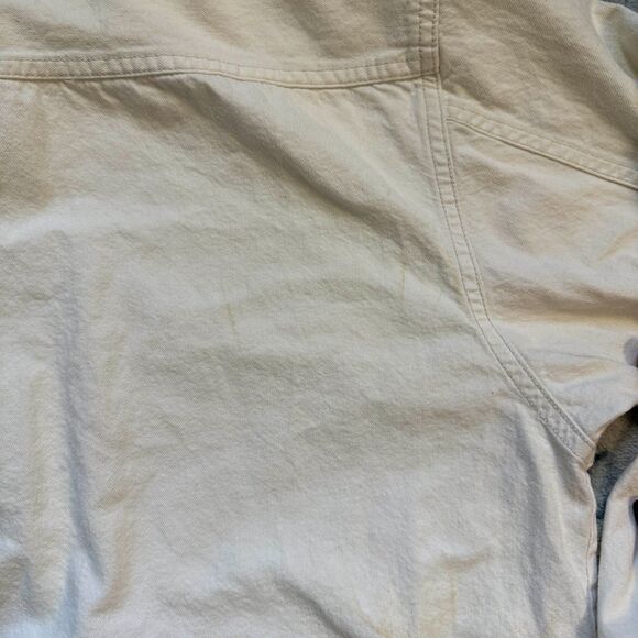 Vintage 90s Levis Red Tab White Denim JeanJacket Oversized Overshirt Shirt Men M - Picture 8 of 11